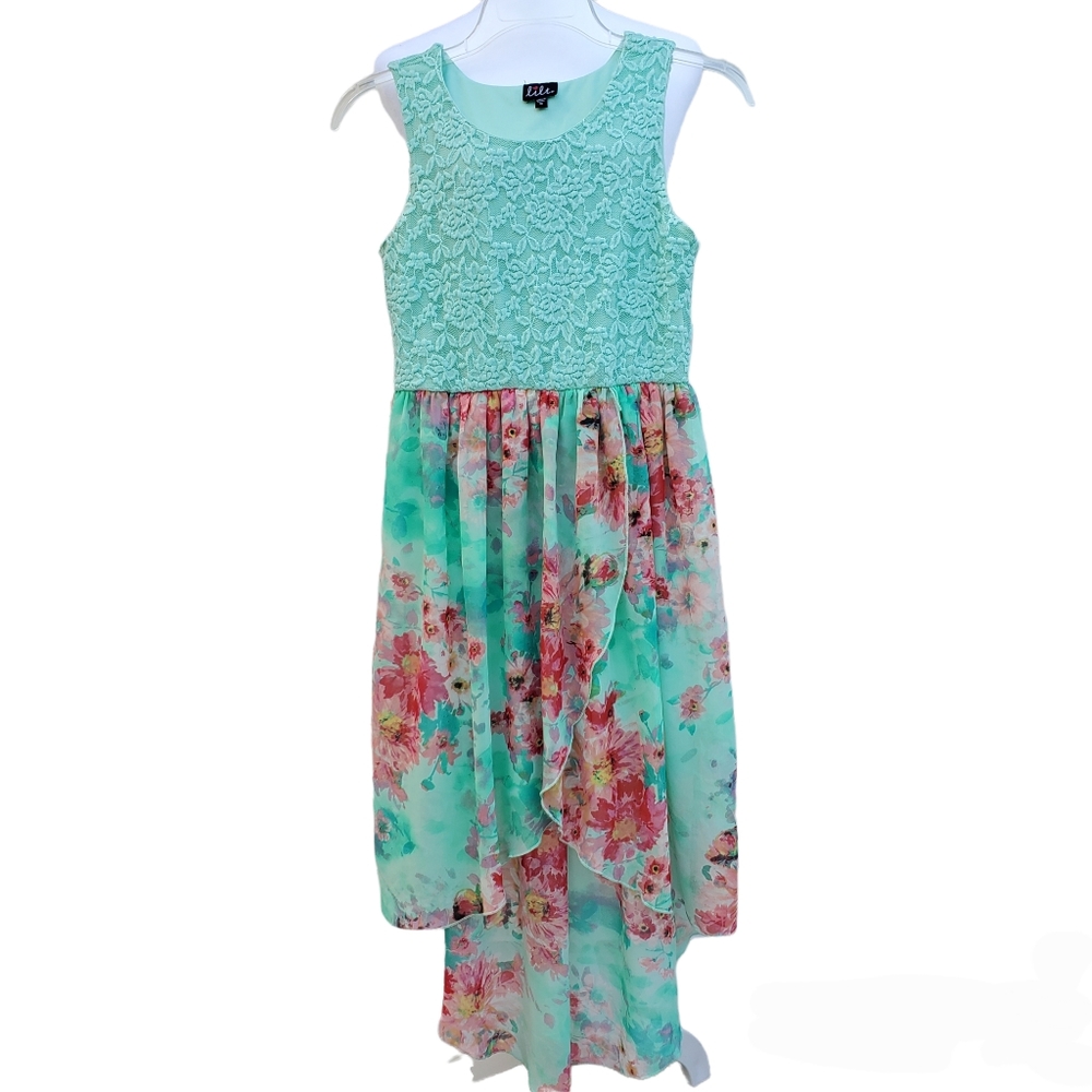Lilt Sleeveless Hi-Low Floral Dress Size 14
